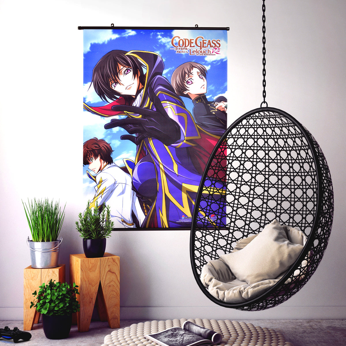 Wall Scroll - Code Geass - New Lelouch & Suzaku Anime Fabric Art