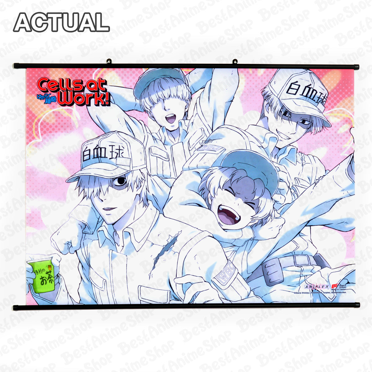 Cells At Work! - White Blood Cell Group Wall Scroll