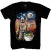 Star Wars The Mandalorian Starry Night Surreal Artwork Mando with Grogu Baby Yoda T-Shirt