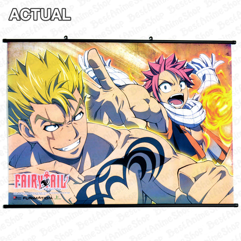 Fairy Tail - Laxus and Natsu Fight Wall Scroll