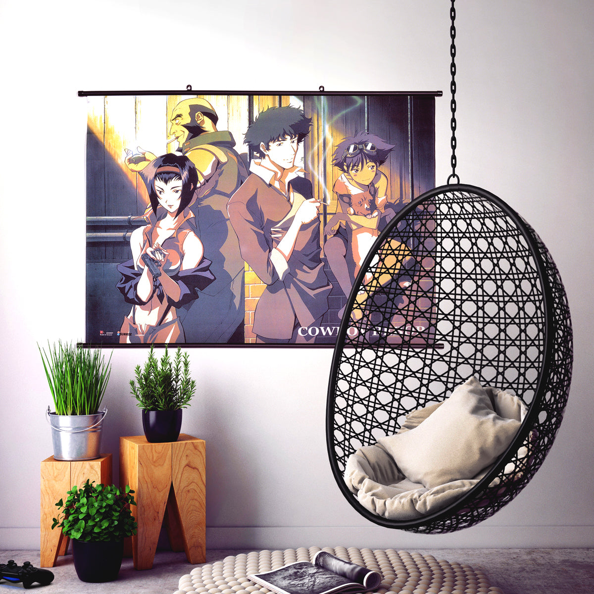 cowboy-bebop-sepia-tone-group-wall-scroll– Best Anime Shop