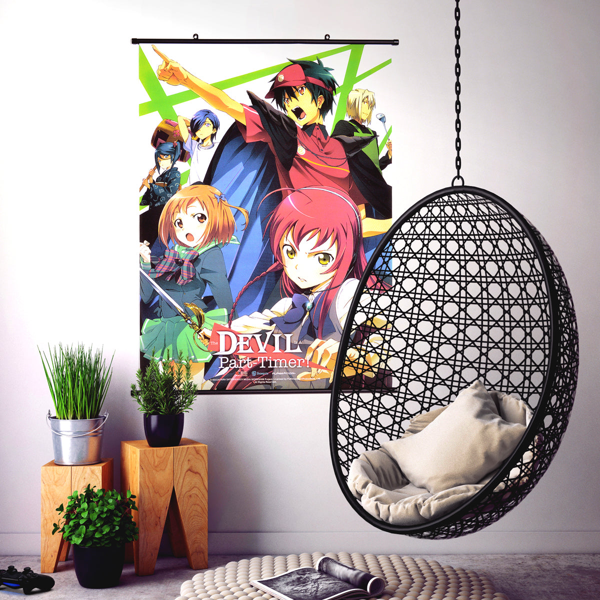 devil-is-a-part-timer-sadao-emi-chiho-shiro-hanzo-sunzuno-wall-scroll– Best Anim