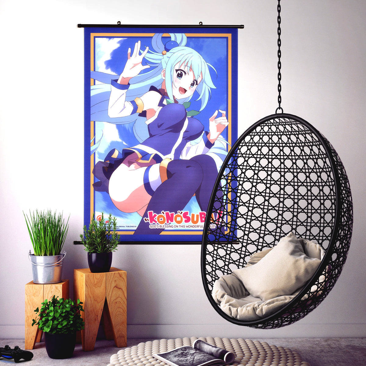 konosuba-aqua-wall-scroll– Best Anime Shop
